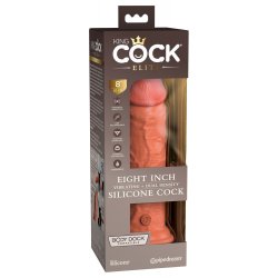 Elite King Cock 8 připínací realistické dildo 20 cm tmavě přírodní