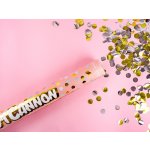 vystřelovací konfety lesklá kolečka 40 cm – Zboží Dáma