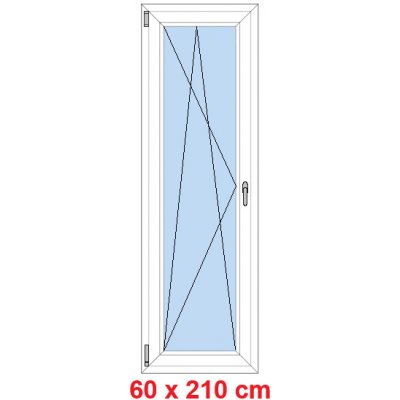 Soft Balkonové dveře otevíravé a sklopné Winchester/Bílá levé 60 x 210 cm – Sleviste.cz
