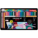 STABILO Kreativní set Pen 68 brush Pen 68 & point 88 ARTY 30 ks sada v plechu – Hledejceny.cz
