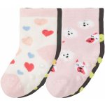 Lupilu Dívčí termo ponožky 2 páry bílá světle růžová – Zboží Mobilmania