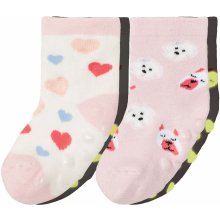 Lupilu Dívčí termo ponožky 2 páry bílá světle růžová