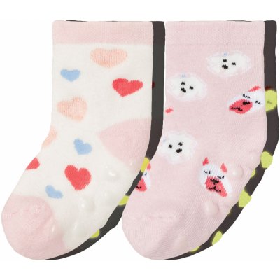 Lupilu Dívčí termo ponožky 2 páry bílá světle růžová – Zboží Mobilmania
