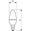 Philips LED žárovka B39 FR E14 5.5W 40W teplá bílá 2700K , svíčka