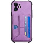 Pouzdro Appleking s kapsou na karty a stojánkem iPhone 12 Pro - fialové – Zboží Mobilmania