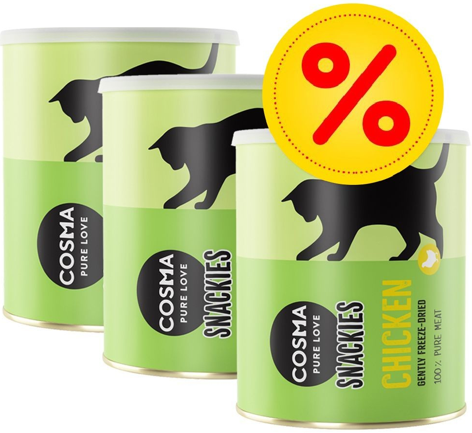 Cosma Snackies Maxi Tube lyofilizované snacky pro kočky kachna 3 x 130 g