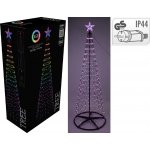 Vánoční stromek kovový 210 cm 370 LED RGB vnější použití – Hledejceny.cz