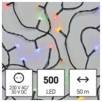 EMOS LED vánoční řetěz 50 m venkovní i vnitřní multicolor časovač – Zboží Dáma