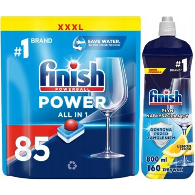 Finish Tablety do myčky Power All in 1 Fresh 85 ks + Leštidlo 800 ml – Zbozi.Blesk.cz