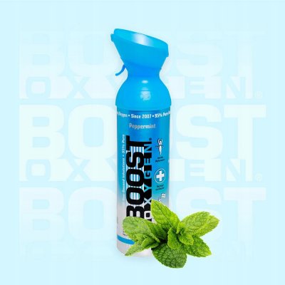 Boost Oxygen doplňkový kyslík v plechovce Máta peprná Malý 8x3L – Hledejceny.cz