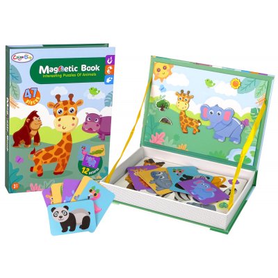 LEANToys Magnetické puzzle Zvířata