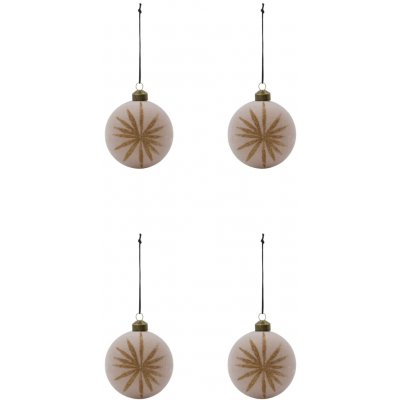 House Doctor Skleněné vánoční ozdoby Rose set 4 ks růžová barva sklo – Hledejceny.cz