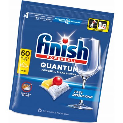 Finish Quantum All in 1 Lemon Sparkle tablety do myčky 60 ks – Zboží Mobilmania