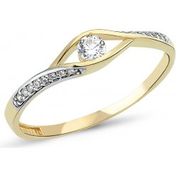 Lillian Vassago zlatý prsten se zirkony LLV46 GR017