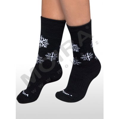 Moira Funkční zimní ponožky Thermo POTHS černábílá vločka – Zboží Mobilmania
