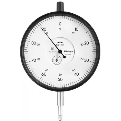 Mitutoyo Číselníkovy úchylkoměr s extra velkým číselníkem 10mm dělení 0,01mm průběžná stupnice s očkem 4046A – Sleviste.cz