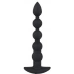 Black Velvets Rechargeable Bead Vibrační anální korálky černé – Zboží Dáma