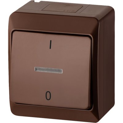 Famatel GALATEA IP44 Spínač dvoupólový podsvětlený č.2So hnědá – Zbozi.Blesk.cz