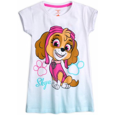Dívčí noční košile Paw Patrol 52042088 bílá mentolová – Zboží Dáma