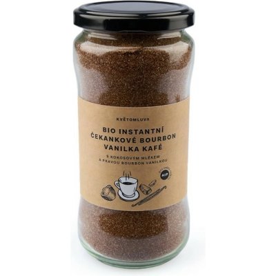 Květomluva Bio instantní čekankové bourbon vanilka kafé 115 g – Sleviste.cz