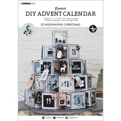 DIY Adventní kalendář Studio Light A4 27 l. Severské Vánoce