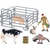 Figurka Zoolandia býk se zvířátky z farmy s doplňky