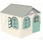Doloni detský domček béžova / tyrkysová 129 cm x 129 cm x 120 cm – Zboží Dáma