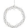 Vánoční osvětlení Star trading Závěsný svítící věnec CURLY 50x LED P.45 cm černý