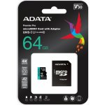 ADATA MicroSDXC 64 GB AUSDX64GUI3V30SA2-RA1 – Zbozi.Blesk.cz