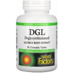 Natural Factors DGL Deglycyrrhizinated Licorice Root 400 mg 90 tablet – Hledejceny.cz