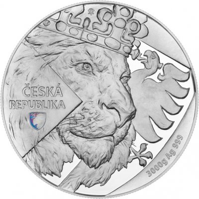 Česká mincovna Stříbrná mince Český lev 2024 s hologramem vysoký reliéf proof 3000 g – Zbozi.Blesk.cz