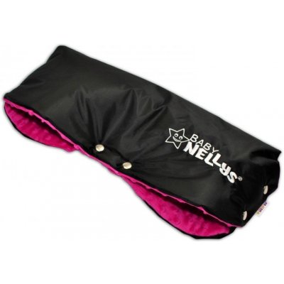 Baby Nellys Rukávník minky amarantový černá – Zboží Dáma