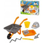 Écoiffier zednické kolečko The Builder Kit s přilbou a pracovním nářadím – Zboží Mobilmania