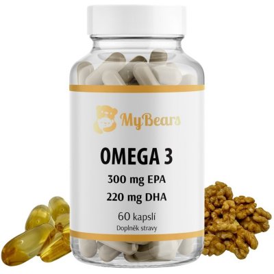 Omega 3 mastné kyseliny 300 mg EPA, 220 mg DHA 60 kapslí – Hledejceny.cz