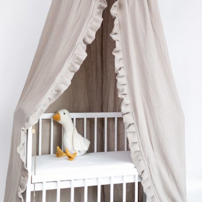 Tulimese Baldachýn mušelínový béžový – Zboží Dáma