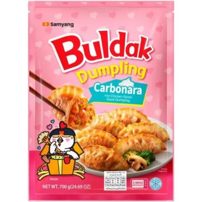 Pirohy Dumplings Buldak Hot Chicken Carbonara mražené 700 g Samyang 700 g – Zboží Dáma