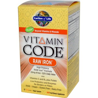 Garden of Life Vitamin Code Raw Železo 30 kapslí – Zbozi.Blesk.cz