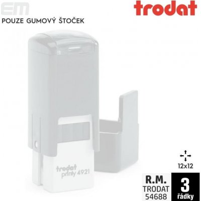 Trodat 4921 [ 12 x 12 mm pouze gumový štoček – Zboží Dáma