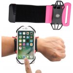 Pouzdro XSports Armband univerzální na běhání zápěstí / paže pro telefony do 6" - růžové