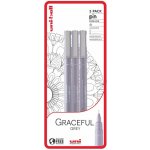 UNI PIN Graceful Grey - sada linerů 0,1 mm, 0,5 mm, štětcový, světle šedá - 3 ks – Hledejceny.cz