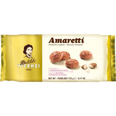 Matilde Vicenzi Amaretti jemné italské mandlové sušenky 175 g – Sleviste.cz