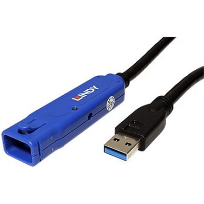 Lindy 12.43.1070 USB 5Gbps (USB 3.0) aktivní prodlužovací , USB3.0 A(M) - USB3.0 A(F), 15m – Zboží Mobilmania