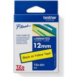 Brother TZE-631, černý tisk žlutý podklad 8 m x 12 mm – Zboží Dáma