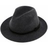 Klobouk Fiebig Headwear since 1903 Cestovní voděodolný klobouk vlněný s menší krempou a ušní klapky šedý