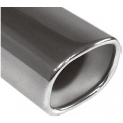 FOX Nerezová koncovka výfuku na zváranie / Typ 38 / oválna / zafalcovaná / zošikmená / v priemere 106 x 71 mm / Dĺžka 300 mm | Zboží Auto