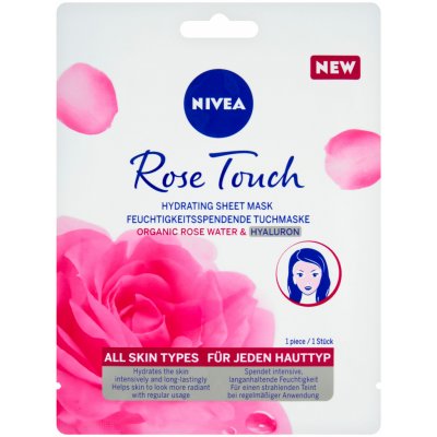 Nivea Rose Touch 10minutová hydratační maska pod oči 1 pár – Zboží Dáma