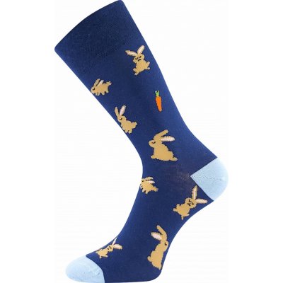 Dámské ponožky Zajíci B modrá – Zboží Mobilmania