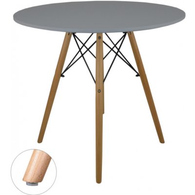 Pro-Tech shop 62216 FAT7875 Kulatý stůl na dřevěných nohách šedý – Zboží Dáma