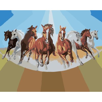 ZUTY Malování podle čísel KONĚ V BĚHU D RUSTY RUST Rozměr 80 x 100 cm Rámování bez rámu a bez vypnutí plátna – Zboží Mobilmania