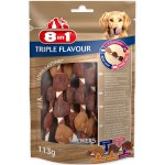 8in1 snacky pro psy Triple Flavour Skewers: 3 x 18 ks 113 g